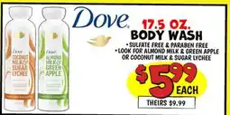 Ollie's DOVE BODY WASH offer