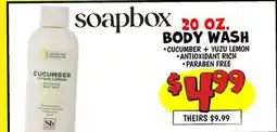 Ollie's soapbox BODY WASH offer