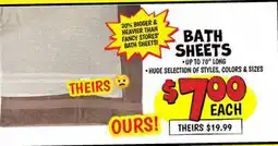 Ollie's BATH SHEETS offer