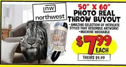 Ollie's northwest PHOTO REAL THROW BUYOUT offer