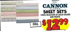 Ollie's CANNON CLASSIC SHEET SETS FULL offer