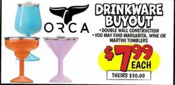 Ollie's ORCA DRINKWARE BUYOUT offer