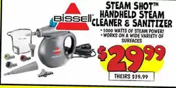 Ollie's STEAM SHOT HANDHELD STEAM CLEANER & SANITIZER offer