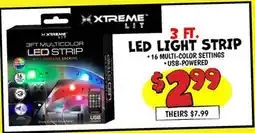 Ollie's 3FT MULTICOLOR LED LIGHT STRIP offer