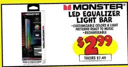 Ollie's MONSTER LED EQUALIZER-LIGHT BAR offer