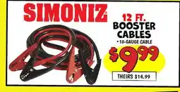 Ollie's SIMONIZ BOOSTER CABLES offer