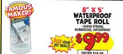 Ollie's 8 X 5' MAKER! WATERPROOF TAPE ROLL offer