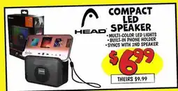 Ollie's COMPACT LED HEAD SPEAKER offer