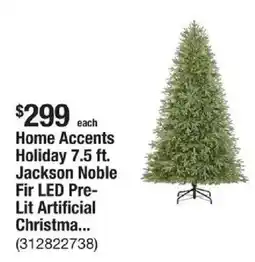 The Home Depot Home Accents Holiday Jackson Noble Fir LED Pre- Lit Artificial Christma... offer