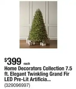 The Home Depot Home Decorators Collection Elegant Twinkling Grand Fir LED Pre-Lit Artificia... offer