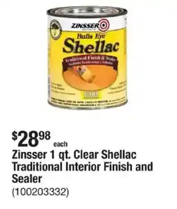 The Home Depot Zinsser Clear Shellac Traditional Interior Finish and Sealer offer