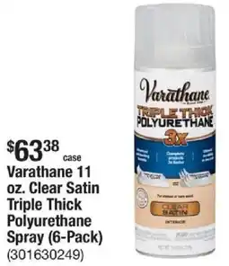 The Home Depot Varathane Clear Satin Triple Thick Polyurethane Spray offer