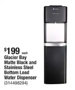 The Home Depot Glacier Bay Matte Black and Stainless Steel Bottom Load Water Dispenser offer