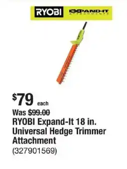 The Home Depot RYOBI Expand-It 18 in. Universal Hedge Trimmer Attachment offer