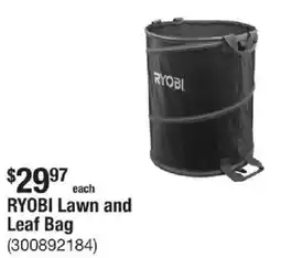 The Home Depot RYOBI Lawn and Leaf Bag offer