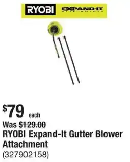The Home Depot RYOBI Expand-It Gutter Blower Attachment offer