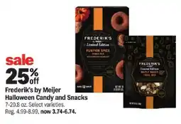 Meijer Frederik's by Meijer Halloween Candy and Snacks offer
