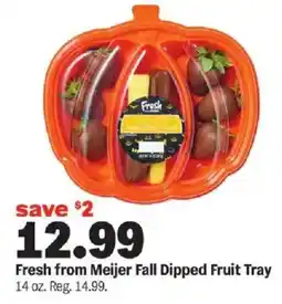 Meijer Fresh from Meijer Fall Dipped Fruit Tray offer