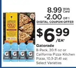 Kroger Gatorade or California Pizza Kitchen Pizza offer