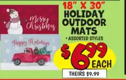 Ollie's 18 X 30 HOLIDAY OUTDOOR MATS offer