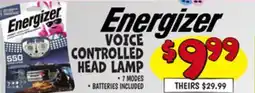 Ollie's ENERGIZER VOICE CONTROLLED HEAD LAMP offer