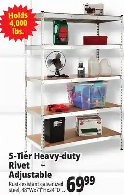 Ocean State Job Lot 5-Tier Heavy-duty Rivet Adjustable offer