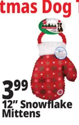 Ocean State Job Lot 12 Snowflake Mittens offer