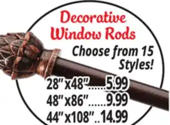 Ocean State Job Lot Decorative Window Rods offer