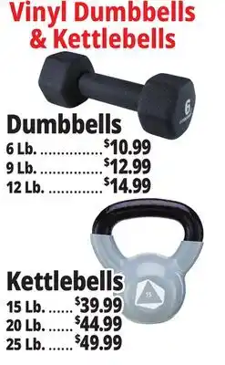 Ocean State Job Lot Vinyl Dumbbells & Kettlebells offer