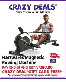 Ocean State Job Lot Hartwares Magnetic Rowing Machine offer