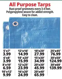 Ocean State Job Lot All Purpose Tarps offer