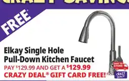 Ocean State Job Lot Elkay Single Hole Pull-Down Kitchen Faucet offer