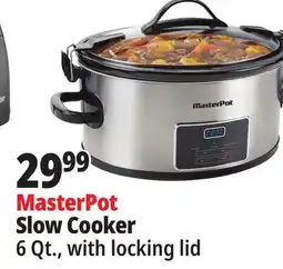 Ocean State Job Lot MasterPot 6 Qt Stainless Steel Slow Cooker offer