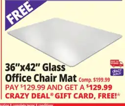 Ocean State Job Lot 36x42 Glass Office Chair Mat offer