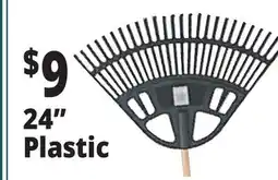 Ocean State Job Lot 24 Plastic Leaf Rake with Foam Grip Handle offer