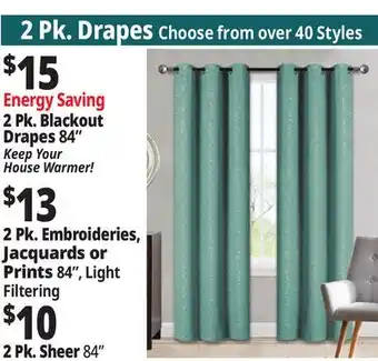 Ocean State Job Lot Drapes offer