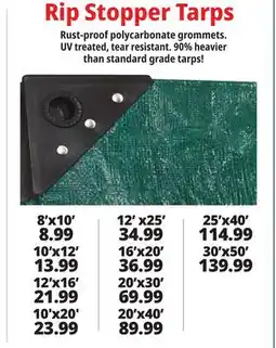 Ocean State Job Lot Rip Stopper Tarps offer