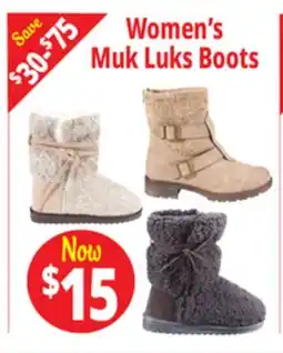 Ocean State Job Lot Muk Luk Boots offer