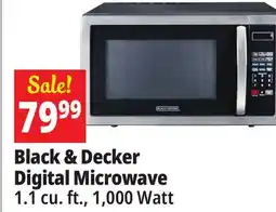 Ocean State Job Lot BLACK+DECKER 1000W Stainless Steel Microwave Oven offer