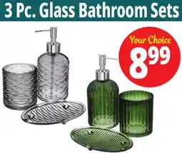 Ocean State Job Lot Clear Glass Bathroom Set 3pc offer