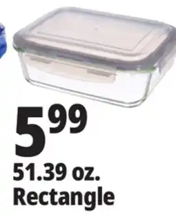 Ocean State Job Lot 51.39 oz. Rectangle Glass Food Storage offer
