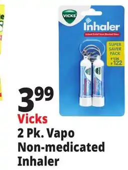 Ocean State Job Lot Vicks Non-Medicated Portable Nasal Inhaler 2 Count offer