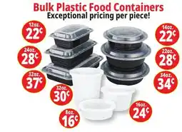 Ocean State Job Lot Bulk Plastic Food Containers offer