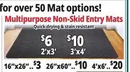 Ocean State Job Lot Multipurpose Non-Skid Entry Mats offer