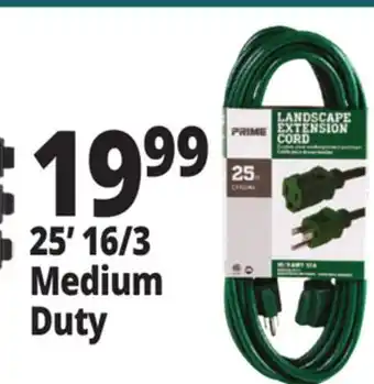 Ocean State Job Lot Prime 16/3 Medium-Duty Outdoor Extension Cord 25' offer