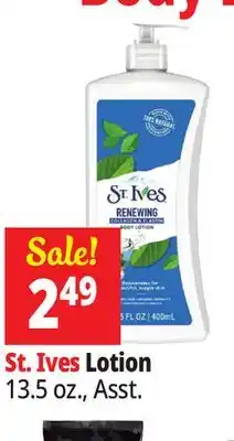 Ocean State Job Lot St. Ives Lotion offer