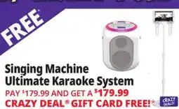 Ocean State Job Lot Singing Machine Ultimate Karaoke System White offer