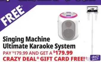 Ocean State Job Lot Singing Machine Ultimate Karaoke System White offer