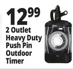 Ocean State Job Lot Prime Heavy-Duty 2 Outlet Push-Pin Outdoor Timer offer