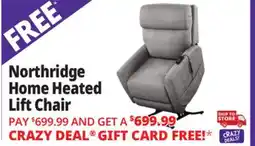 Ocean State Job Lot Northridge Home Nadia Heated Lift Chair Gray offer